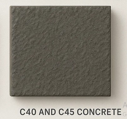 C40 and C45 concrete