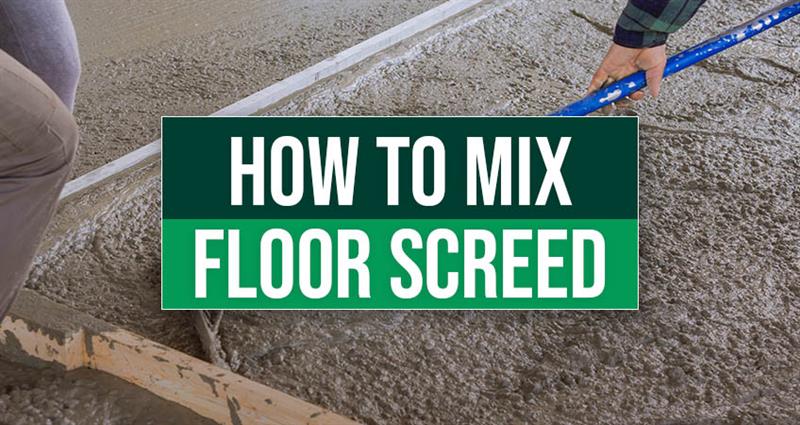 How to mix floor screed?